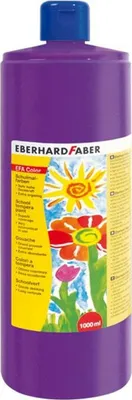 Produktbild von Schulmalfarbe Efacolor Tempera 1000ml Flasche purpurviolett Packung mit 6 Stück