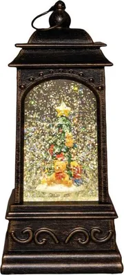 Produktbild von LED Laterne im Weihnachtsbaum-Design, braun, 20,5 x 9 cm für Weihnachtsdekoration