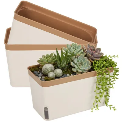 Immagine prodotto di Set di 3 vasi autoirriganti - 27 cm