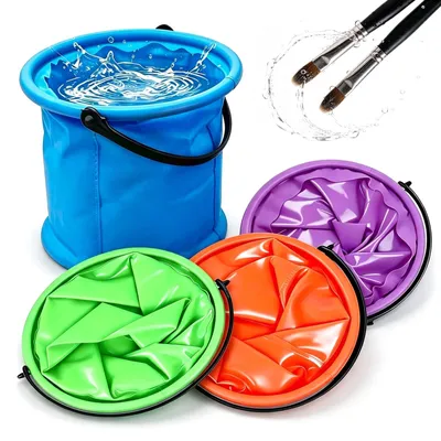 Imagen del producto de Cubos plegables, 2 litros, paquete de 8 unidades, portátiles para llevar