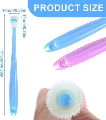 Imagen del producto de Cepillos de limpieza para mascotas - Limpieza de 360 grados - Para perros y gatos - Azul y rojo - 2 unidades