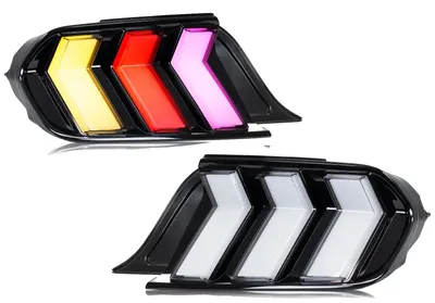 Productafbeelding van LED-achterlichten, 12V, 3400 lumen, RGB, materiaal: PC/ABS/PMMA/glas, compatibel met Mustang modellen van 2015-2023