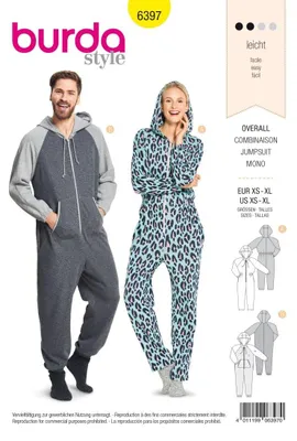 Schnittmuster 6397 für Damen 32-50 & Herren 34-50