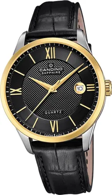 Produktbild von Candino Leder Herren Uhr Analog Casual Armbanduhr schwarz Classic D2UC4708/C
