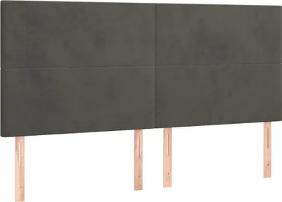 Produktbild von Kopfteil Dunkelgrau 200 x 5 x 118/128 cm Samt