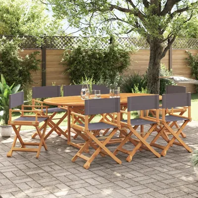 Produktbild von Möbel Klappbare Gartenstühle 8 Stk. Dunkelgrau Stoff - Gartensessel 3208915