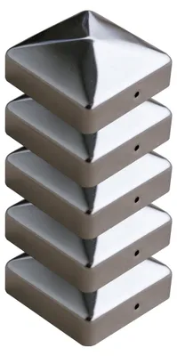Zdjęcie produktu dla Piramidalna osłona na słup – 7 x 7 cm – zestaw 5 sztuk