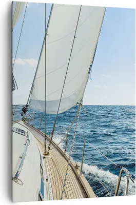 Produktbild von Bild auf Leinwand - Leinwandbild - Einteilig - Meer Kreuzfahrt Segel - 70x100cm - Wand Bild - Wanddeko - Wandbilder - Leinwanddruck - Wanddekoration - Leinwand bilder - Wandbild - PA70x100-3647