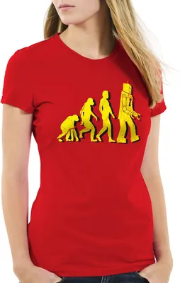 Produktbild von style3 Roboter Evolution Damen T-Shirt sheldon, Farbe:Rot, Größe:M