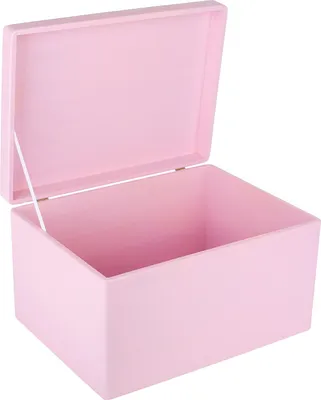 Image de Creative Deco Boite de Rangement en Bois Rose 40 x 30 x 24 cm (+/- 1 cm)