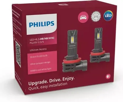 Produktbild von Philips 11366U2500C2, 20 W, 12 V, H8, LED, 6000 K, 2 Stück(e)