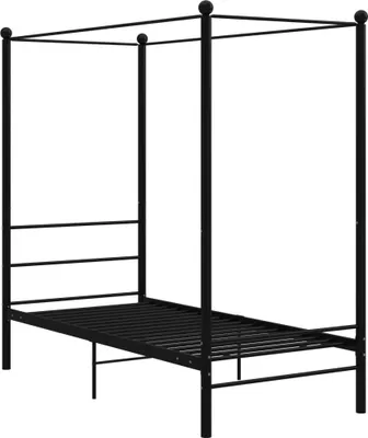 Produktbild von vidaXL Himmelbett Schwarz Metall 90x200 cm