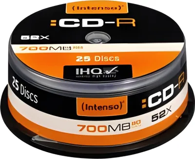 Produktbild von Intenso CD-R 700MB/80min 52x Speed - 25stk Cake Box