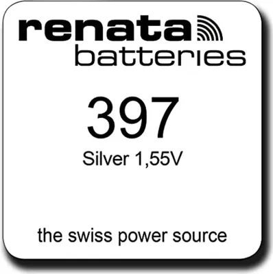 A product label for a Renata battery.