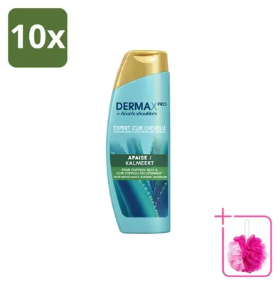 Zdjęcie produktu dla 10 sztuk szamponu Head & Shoulders DermaX Pro Anti-łupież, łagodzący, 470 ml - zestaw ekonomiczny