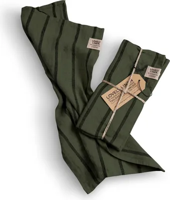 Produktbild von Lovely Linen Lovely Platzset Leinen stripe forest 35x50cm 1Stk.