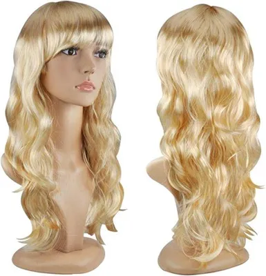 Produktbild von blonde Kunsthaar Perücke, ca. 50 cm Haarlänge