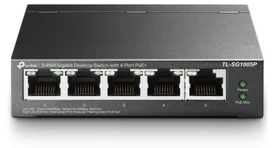 Produktbild von TP-Link TL-SG1005P 5-Port Gigabit LAN PoE Switch mit 4 PoE+ Ports (65 Watt, IEEE