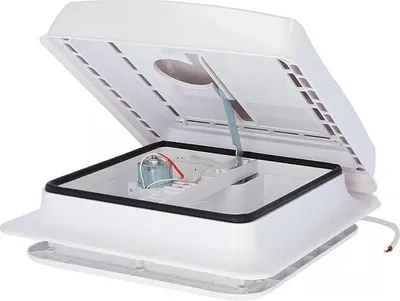 Immagine prodotto di Botola da tetto 280x280 mm senza ventilazione permanente bianca con ventola