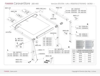 Produktbild von Gelenkarmendstück für Caravanstore 280-440cm