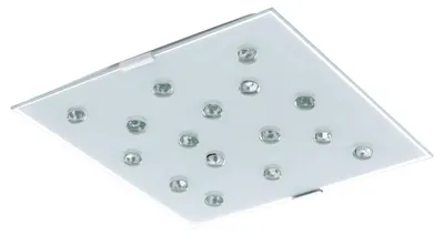 Produktbild von LED Deckenleuchte, Glas satiniert, Stahl, weiß, L 29 cm