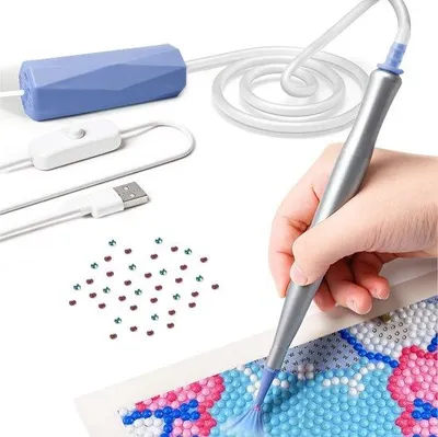 Produktbild von Elektrische Diamantverfpen, blauw, 5D, USB, stabiel
