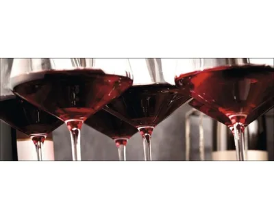 Produktbild von Glasbild Red Wine I 125x50 cm Querformat moderner Lounge-Stil