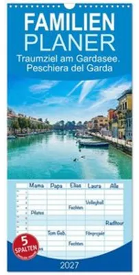 Immagine prodotto di Calendario familiare 2027 - Destinazione da sogno sul Lago di Garda. Peschiera del Garda, con 5 colonne (calendario da parete, 21 x 45 cm) CALVENDO