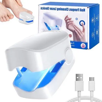 Produktbild von Effektive Behandlung von Nagelpilz mit Laser, schnelle Wirkung in 7 Minuten, mit 910 nm Infrarotlicht und 470 nm blauem Licht