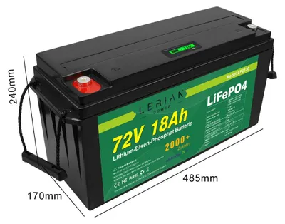 Productafbeelding van LiFePO4 Accu 72 V 18 Ah - 1296 Wh - Lithium IJzerfosfaat Energieopslag - Voor Elektrische Voertuigen En Boten