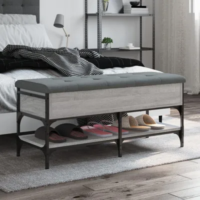 Obrázek produktu pro Lavice na boty šedá Sonoma 102x42x45 cm Materiál na bázi dřeva