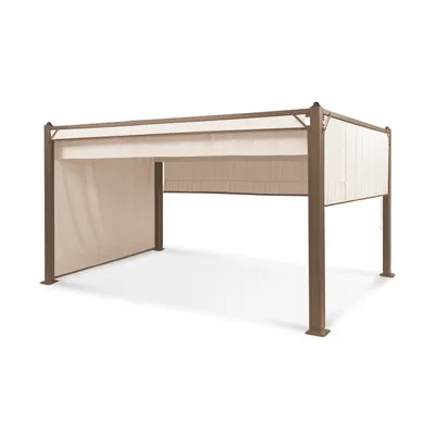 Obrázok produktu pre Blumfeldt Pantheon Cortina Rust, pavilón, so strechou, 3x4 m, 4 bočné diely