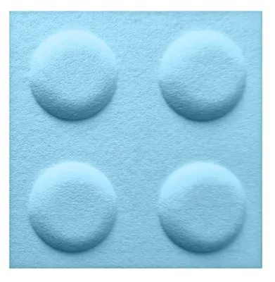 Produktbild von FOLTE 3D Wandpaneele 30x30 cm Filz - Blöcke, Kinderzimmer, pastellblau Farbe
