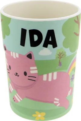Produktbild von Bunter personalisierter Namens Kinderbecher mit Namen Ida
