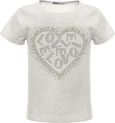 Produktbild von BEZLIT Mädchen Sommer Shirt mit Kunst-Perlen und Glitzersteinchen Grau 122