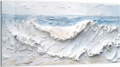 Produktbild von DEQORI Glasbild Echtglas 100x50 cm 'Wogen der Stille' Wandbild Bild modern Deko