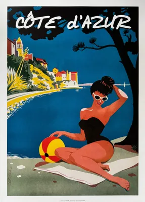 Productafbeelding van Côte d'Azur - Sirok - Poster, 50x70 cm