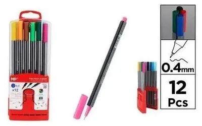 Immagine prodotto di Penna per pollice 0,4 mm 12 colori