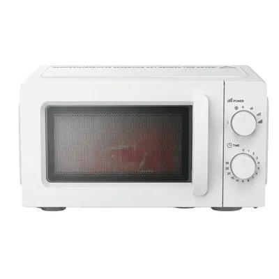 Image de Micro-ondes AIORBER 20 L 700 W Micro-ondes sur pied avec 6 niveaux de puissance, fonction décongélation, bouton rotatif, facile à nettoyer Blanc