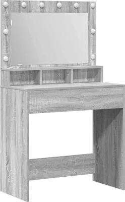 Immagine prodotto di vidaXL Toeletta Sonoma grigia 78,5 x 41 x 135 cm in materiale derivato dal legno