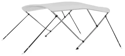 Zdjęcie produktu dla Bimini Top do łodzi - daszek przeciwsłoneczny z 3 łukami - 183x160x137 cm - wysoka konstrukcja - trwały i odporny na rozdarcia - kolor khaki