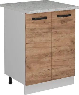 Image de Meuble bas de cuisine Vicco R-Line Chêne de force doré 60cm PT Marbre, Model 52259