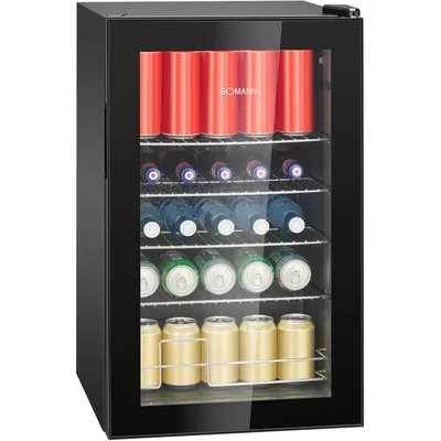 Produktbild von Bomann® Kühlschrank mit Glastür | 74cm Höhe | | LED-Beleuchtung | extra leise | 3-10°C | Flaschenkühlschrank 63L | KSG 7515