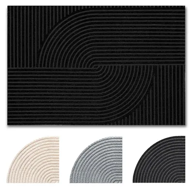 Produktbild von Fußmatte 60x90cm rutschfest maschinenwaschbar Innen Außen Schwarz