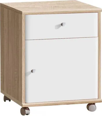 Rollcontainer Eike Kommode in Sonoma Eiche sägerau / Weiss von Forte