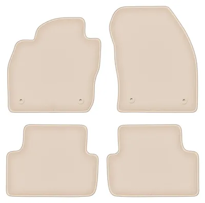 Produktbild von DURBAN Beige Velours-Fußmatten-Set für Volkswagen T-Cross Crossover (2019-)