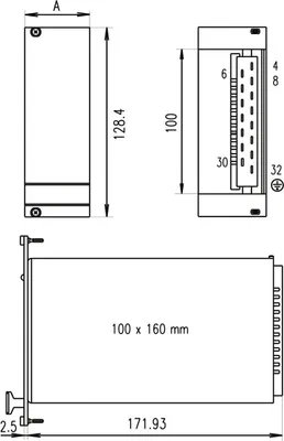 Obrázek produktu pro Schroff Front Panel 3U 8Hp - 3 He (31006677)
