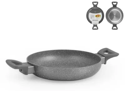 Image de H&H Poêle à induction en pierre anti-adhésive grise cm24