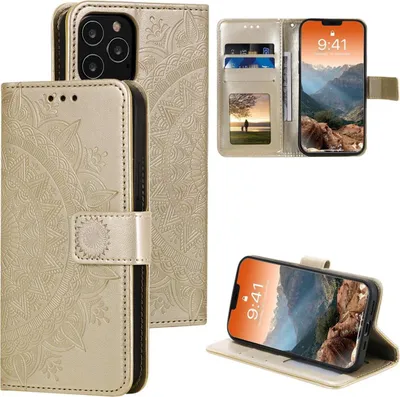 Produktbild von Hülle für Apple iPhone 12 Pro Max Handyhülle Flip Case Cover Tasche Mandala