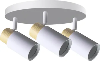 Obrázok produktu pre Bodové stropné svietidlo CLARO - 3xGU10, 15W, okrúhle, hnedé / biele